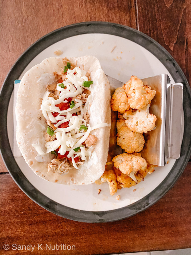 10 minute Chicken Soft Tacos served on a plate