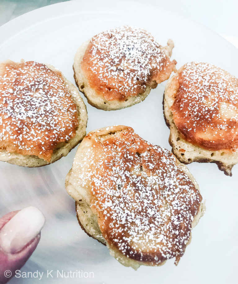 Croatian Apple Fritters with sugar powder on top