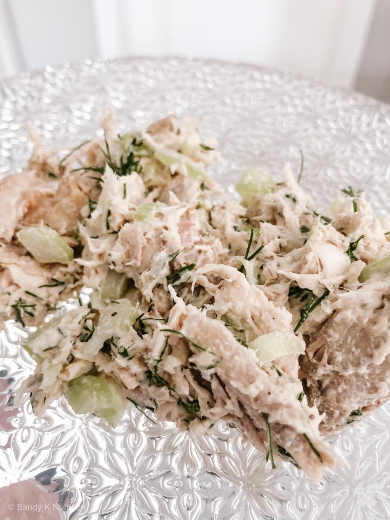 Easy white Chicken Salad with herbs